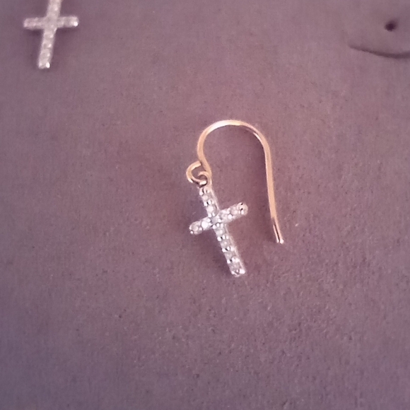 Kendra Scott Gold Cross Earrings - Picture 2 of 3